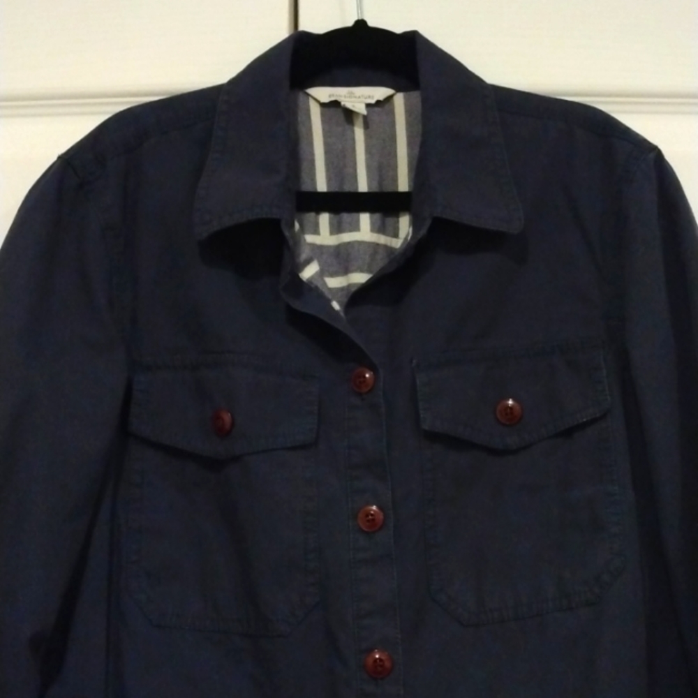 L.L. Bean Signature Navy Shacket size 2